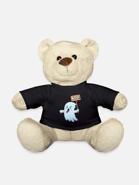 Little Ghost Witching Hour Halloween Ghost - Teddy Bear - black