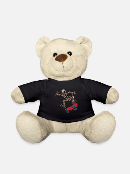 Halloween Skater Skateboard Fahren Skating Fans - Teddy Bear - black