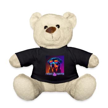 Hunde Spruch Rottweiler Design für Hundeliebhaber - Teddy - Schwarz - Vorne