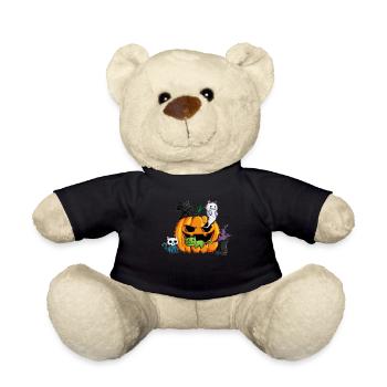 Cat Lovers Halloween Cat Vampire Witch Cat - Teddy Bear - black - Front
