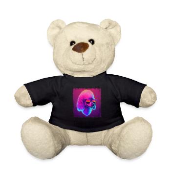 Dog Cartoon Poodle Design pour les amoureux des chiens - Nounours - noir - Devant