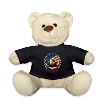 American Patriotic USA Design - Teddy Bear - black - Front