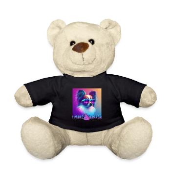 Dog Saying Papillon Design for Dog Lovers - Teddy Bear - black - Front