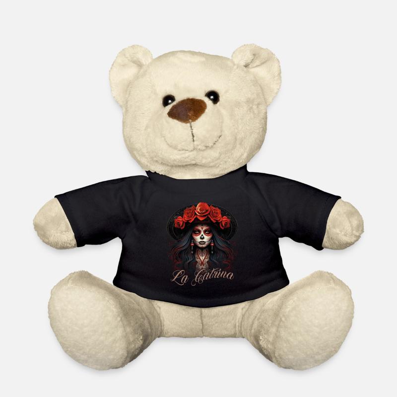 La Catrina Cooles Dia De Los Muertos Design - Teddy - Schwarz
