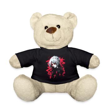 Anime Goth Girl Ästhetisch Dunkel Pastell Edgy Man - Teddy - Schwarz - Vorne