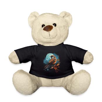 Majestätisch Vogel Illustration Vogelliebhaber - Teddy - Schwarz - Vorne