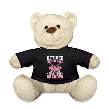Retired Aikido Fighter full-time Grandpa - Teddy Bear - black - Front