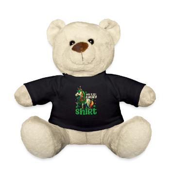 Licorne irlandaise St Patricks porte-bonheur tenue - Nounours - noir - Devant