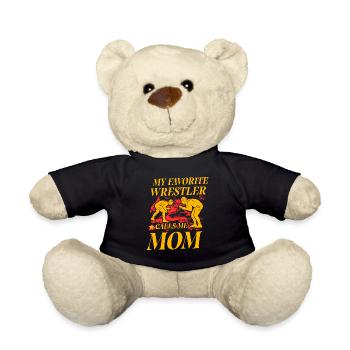 Mon lutteur préféré m’appelle maman - Nounours - noir - Devant