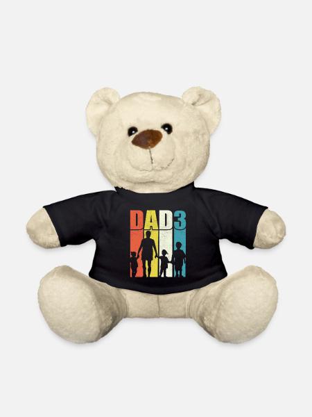 Vater von drei Kindern - Teddy - Schwarz