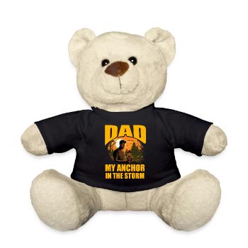 Papa, mein Anker im Sturm - Teddy - Schwarz - Vorne
