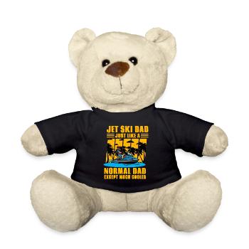 Jet Ski Dad just like a normal Dad except much - Teddy Bear - black - Front