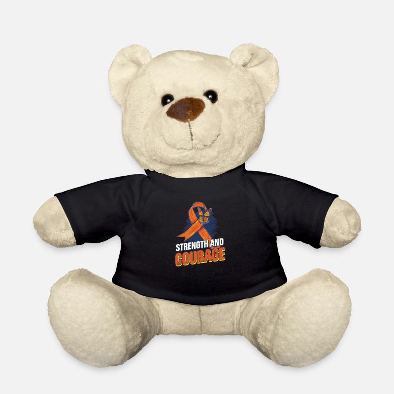 MS Awareness Strength And Courage - Teddy Bear - black