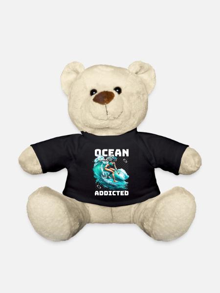 Ocean Addicted Surfing - Teddy Bear - black