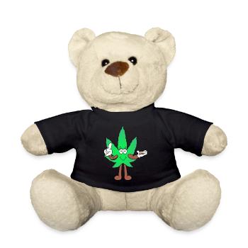 Der Bloom - Weed Cannabis Stoned Hanf Marihuana - Teddy - Schwarz - Vorne