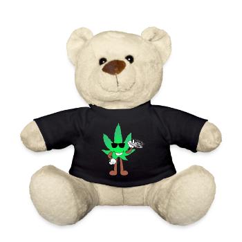 Der Bloom - Weed Cannabis Stoned Hanf Marihuana - Teddy - Schwarz - Vorne