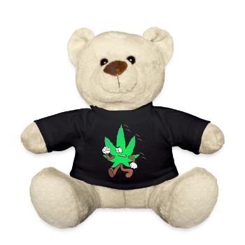 Der Bloom - Weed Cannabis Stoned Hanf Marihuana - Teddy - Schwarz - Vorne