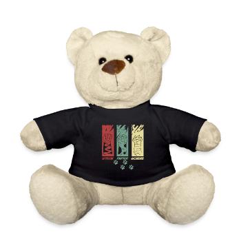 Katzenbesitzer Schere Stein Papier Katzenpfoten - Teddy - Schwarz - Vorne