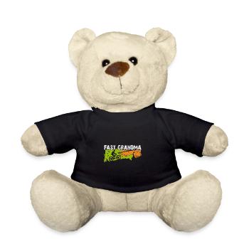 Fast granny on the bike - Teddy Bear - black - Front