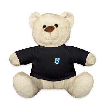 Wiesn Bayrische Flagge Katze Geschenk - Teddy - Schwarz - Vorne