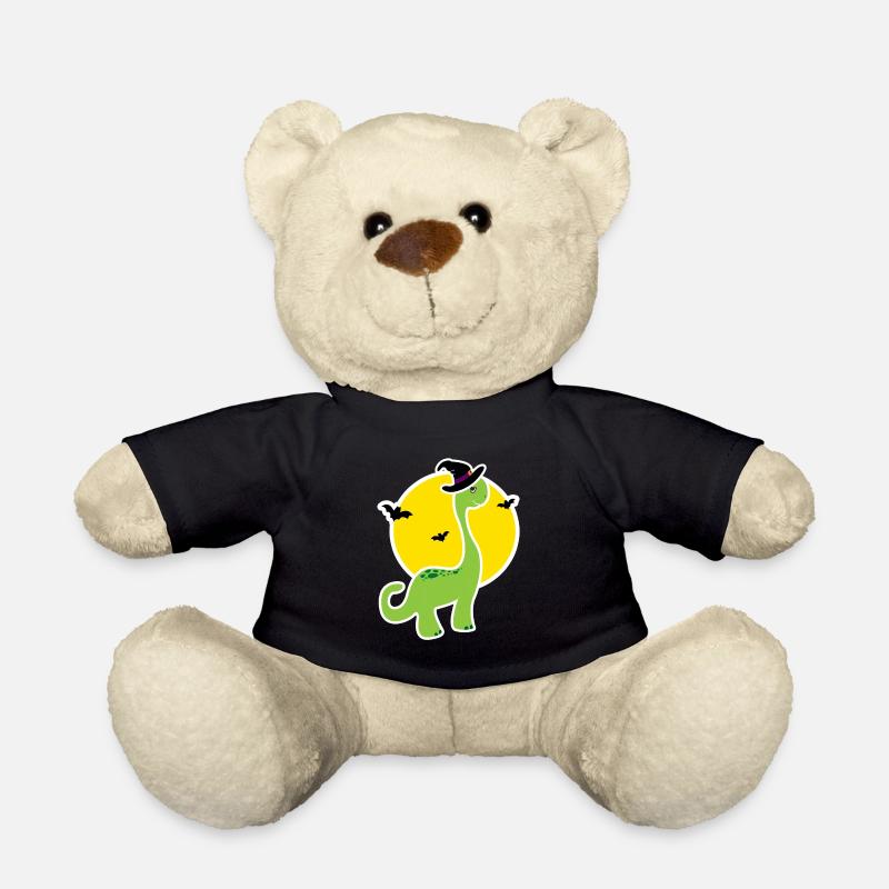 Kinder Halloween Dino T-Shirt - Geschenkidee - Teddy - Schwarz