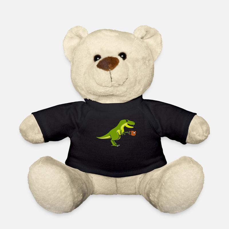 Tea Dinosaur T Rex Tyrannosaurus word game - Teddy Bear - black
