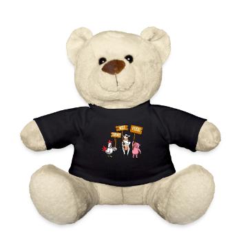 Friends Not Food Food Vegan Vegetarian Plant - Teddy Bear - black - Front