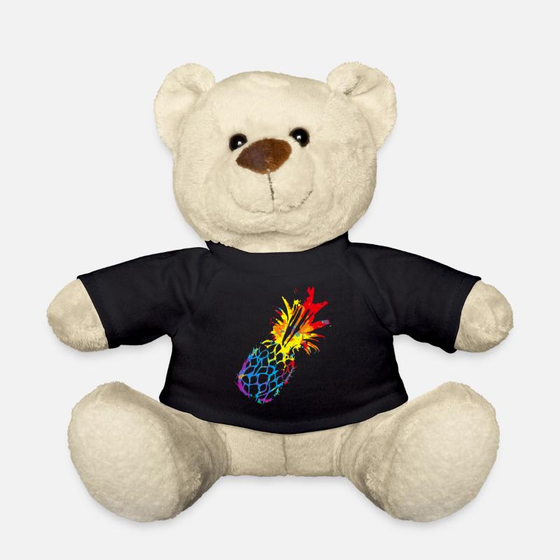 Buntes Ananas - Teddy - Schwarz