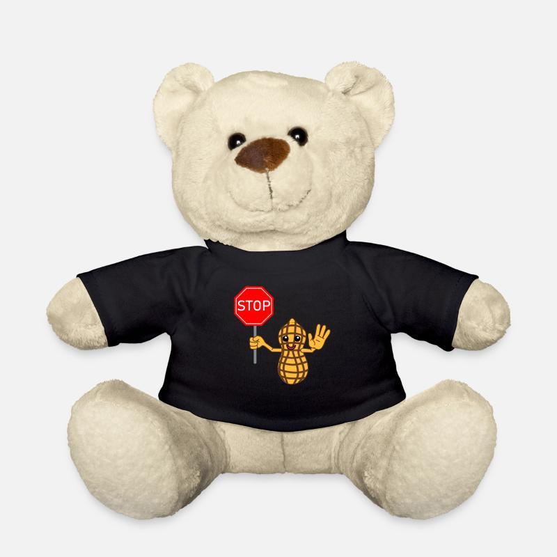 Allergie Allergiker Nuss Nüsse Allergisch Geschenk - Teddy - Schwarz