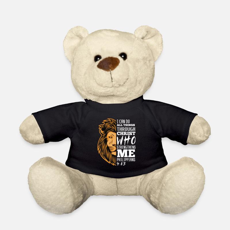 Philipper 4:13 Geschenke Christen Männer Verse - Teddy - Schwarz