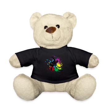 Splash Disc Golf gift for Disc Golf Player - Teddy Bear - black - Front