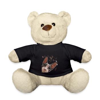Curious Sphynx Cat - Teddy Bear - black - Front
