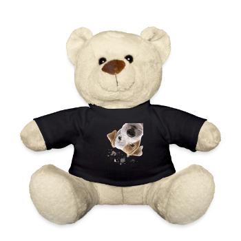 Curious Parson Russell Terrier Dog - Teddy Bear - black - Front