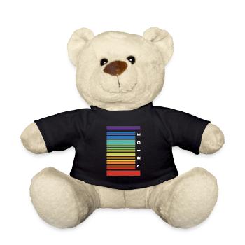 Code à barres Gay Pride LGBT Lesbian Bisexual Flag - Nounours - noir - Devant