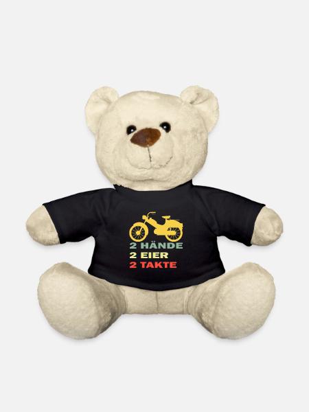 lustiges Mofa Moped 2 Hände 2 Eier Zwei Takte - Teddy - Schwarz