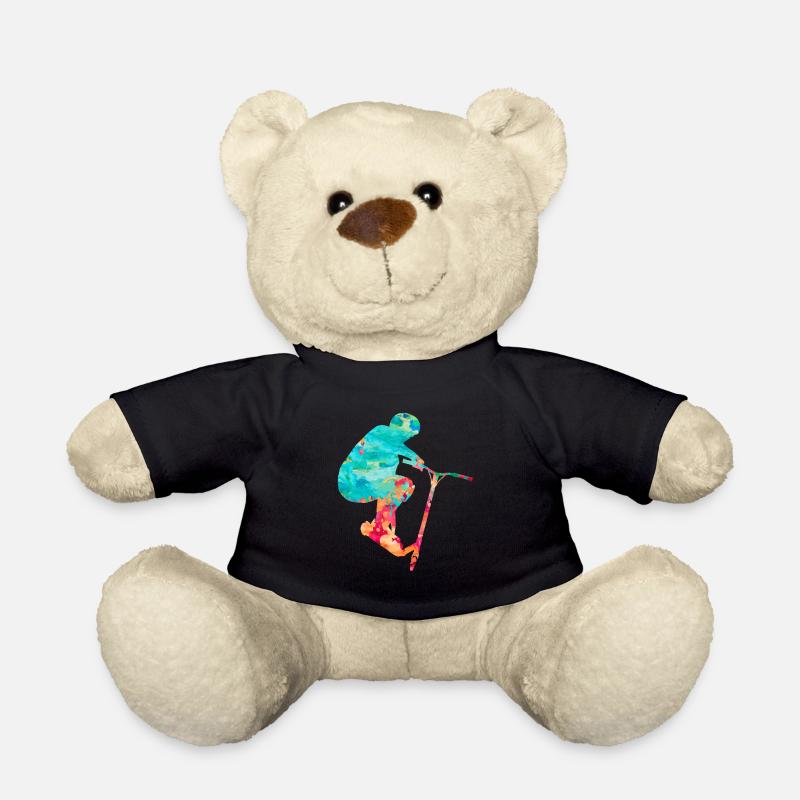 Sporty stunt scooter design - Teddy Bear - black