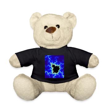 Fraktal-Apfelmännchen-Blau - Teddy - Schwarz - Vorne