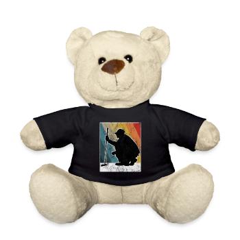 Golfschläger Golfspieler Golfer Golfen Retro Golf - Teddy - Schwarz - Vorne