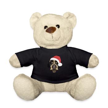 Deutsch Drahthaar Weihnachten - Teddy - Schwarz - Vorne