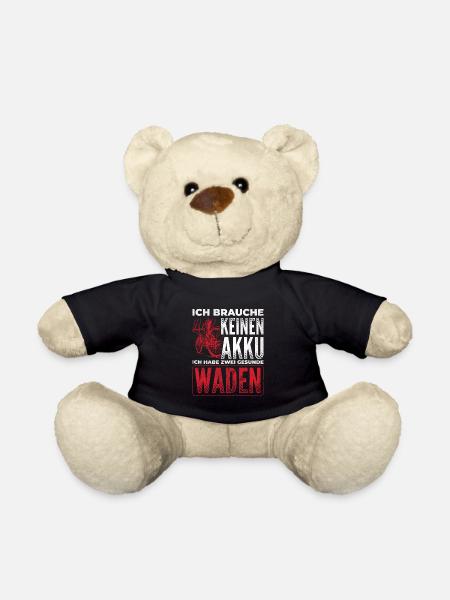 Ich Brauche Keinen Akku Habe Waden Radfahrer - Teddy - Schwarz