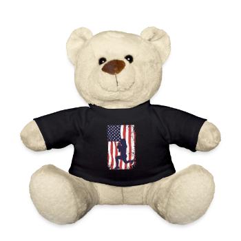 American Flag HIIT - Teddy Bear - black - Front