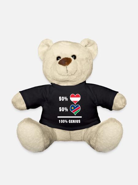 Österreich und Namibia genial / Geschenk - Teddy - Schwarz