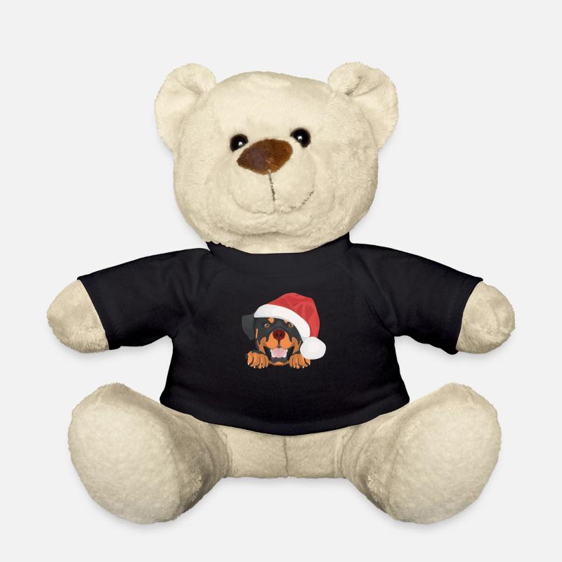 Rottweiler Merry Christmas - Teddy Bear - black