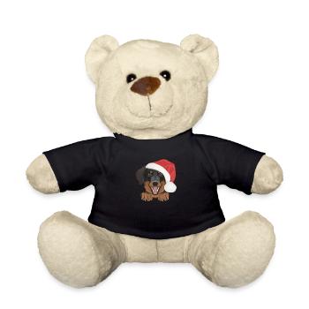 Hovawart Joyeux Noël - Nounours - noir - Devant