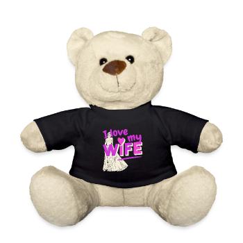 Ich liebe meine Frau - Teddy - Schwarz - Vorne