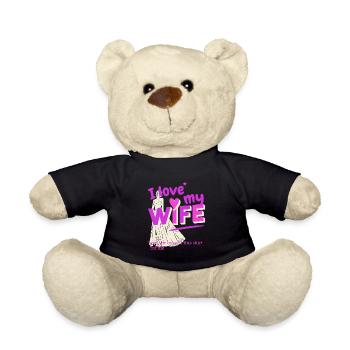 I love my wife she bought the shirt - Teddy Bear - black - Front