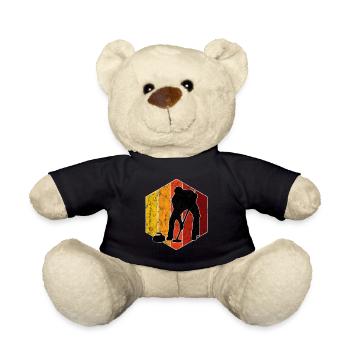 Curling sur glace Curling Retro Cadeau - Nounours - noir - Devant