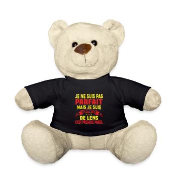 Je Suis Supporter De Lens idée Cadeau - Nounours - noir - Devant
