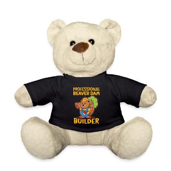 Professional Beaver Dam Builder - Construction Worker - Teddy Bear - black - Front