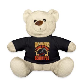 Grooming Hunde Hundepflege Friseur Schere Spruch - Teddy - Schwarz - Vorne